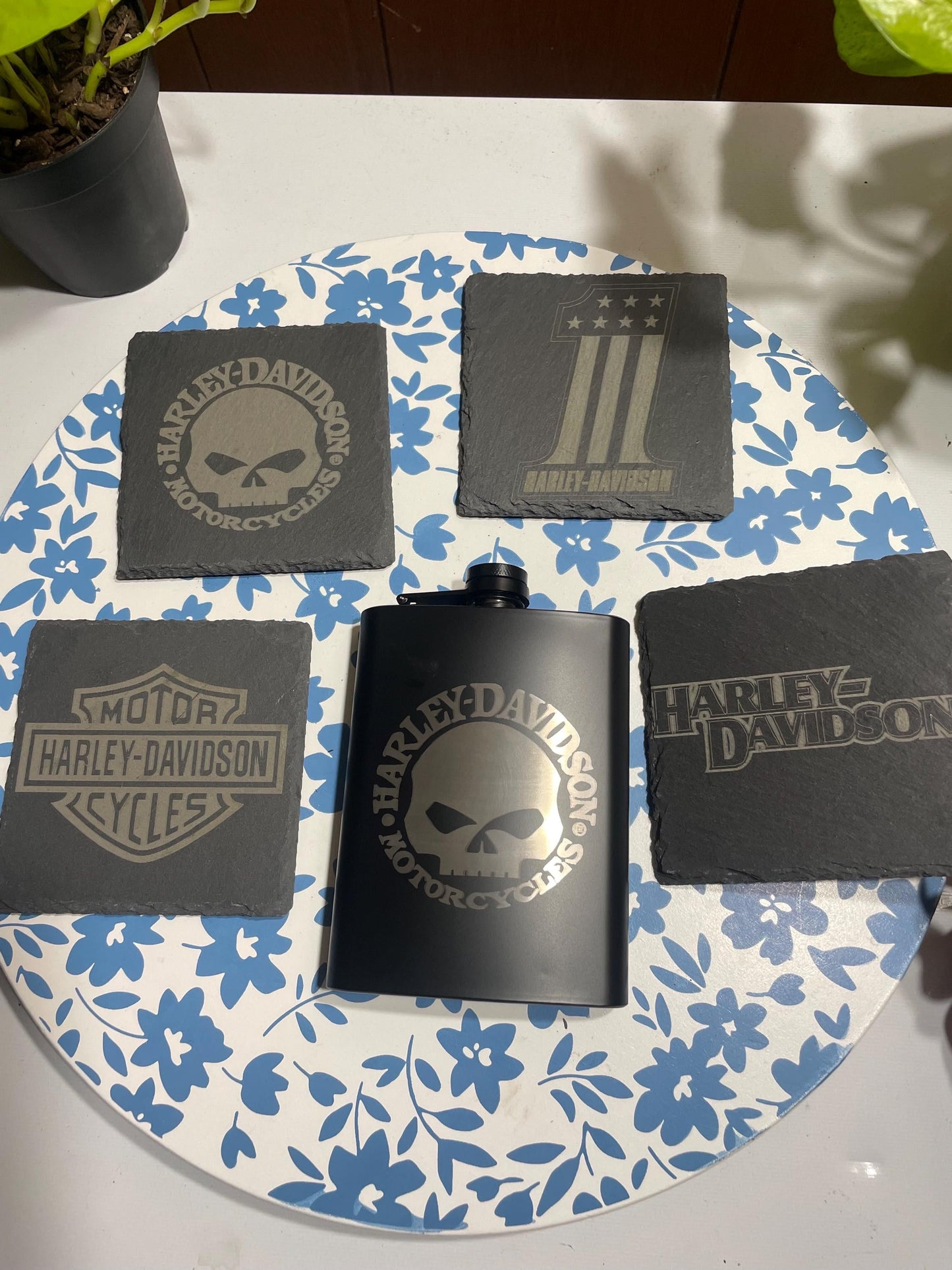 Harley Davidson slate coasters Bundle!