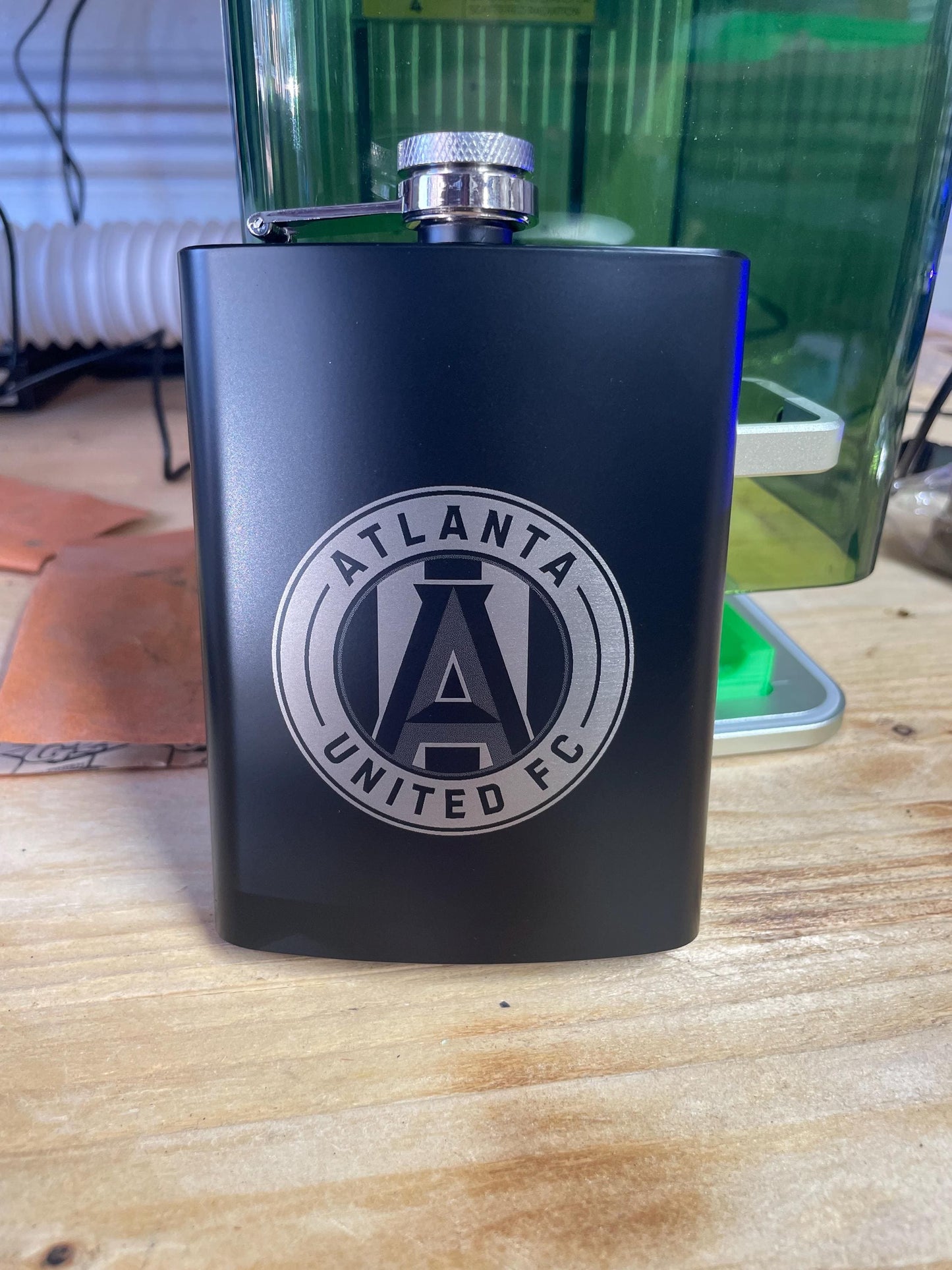 Laser Engraved Atlanta United Flask!